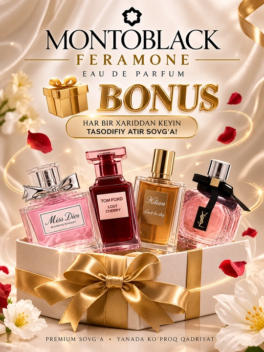 MONTOBLACK erkaklar va ayollar uchun feromonli atir