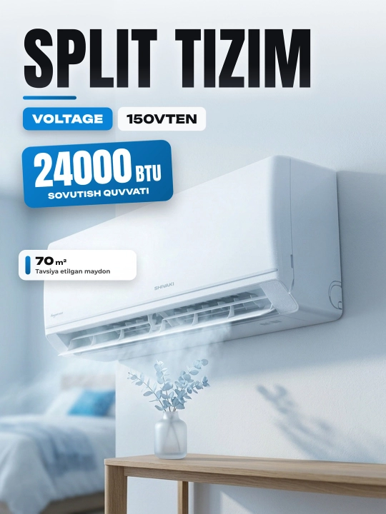SENSEI NEO 9/12/18/24 LoW Voltage 150V+TEN konditsioneri, qo‘shimcha isitgich - 