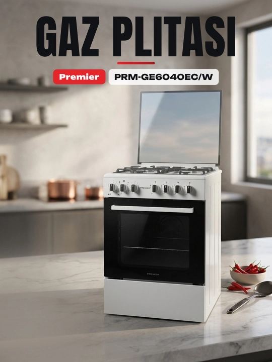 Gaz plitasi Premier PRM-GE6040EC/W - 