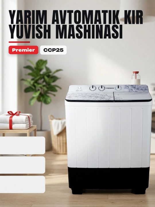 Kir yuvish mashinasi, yarim avtomatik PRMWM07-CCP25 - 