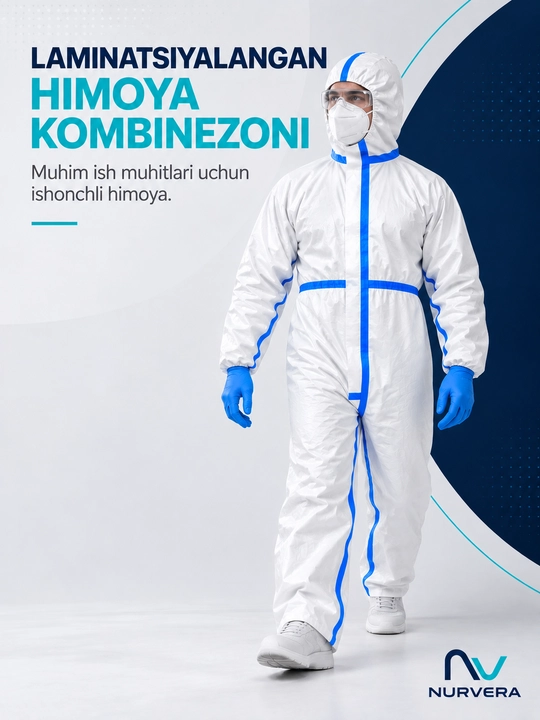 Chang, namlik, bo‘yoqlar va emulsiyalardan himoyalovchi kombinezon - 