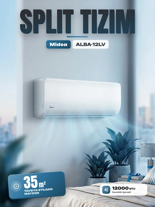 Konditsioner Midea ALBA-12LV Inverter Quattro R32, 40 m2