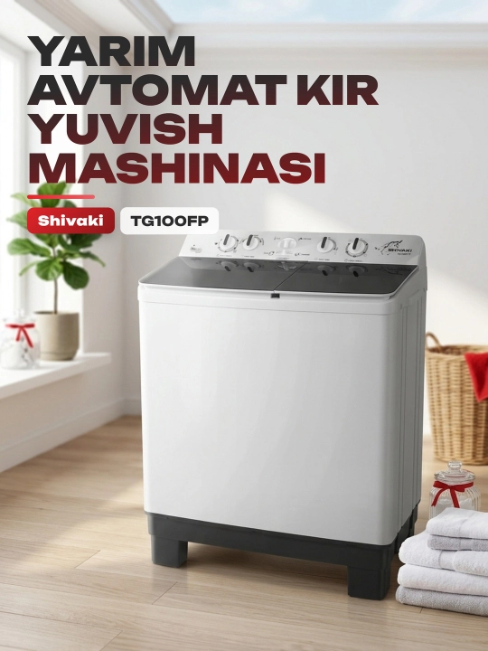 Стиральная машина полуавтомат Shivaki TG100FP, 6 кг - 