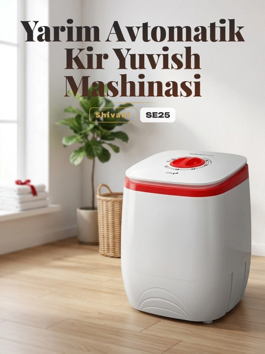 Kir yuvish mashinasi Shivaki SE25 Mini, 2,5 kg - 