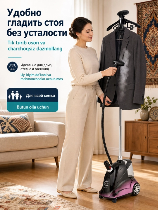 Отпариватель ручной для офиса 3600 Вт SOKANY SK-12012, утюг для дома, одежды и тканей