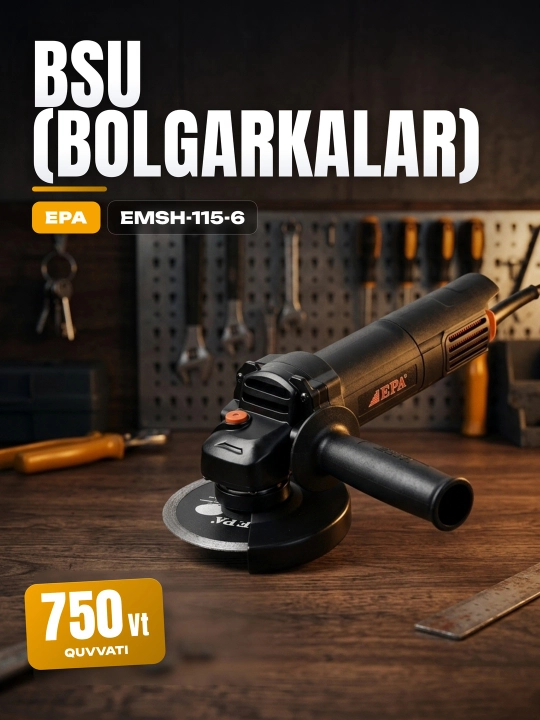 Угловая шлифовальная машина EPA EMSH-115-6, 750 Вт - 