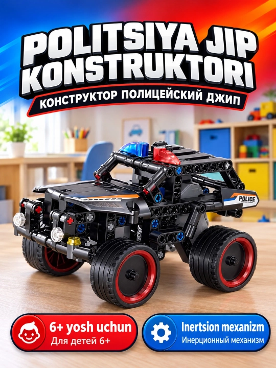 Politsiya mashina lego konstruktor Decool 3811, 213 detal, 6 yosh+ - 