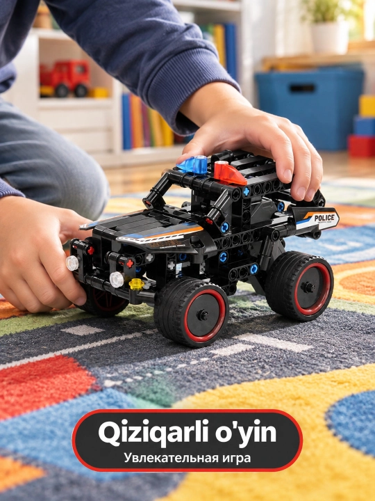 Politsiya mashina lego konstruktor Decool 3811, 213 detal, 6 yosh+