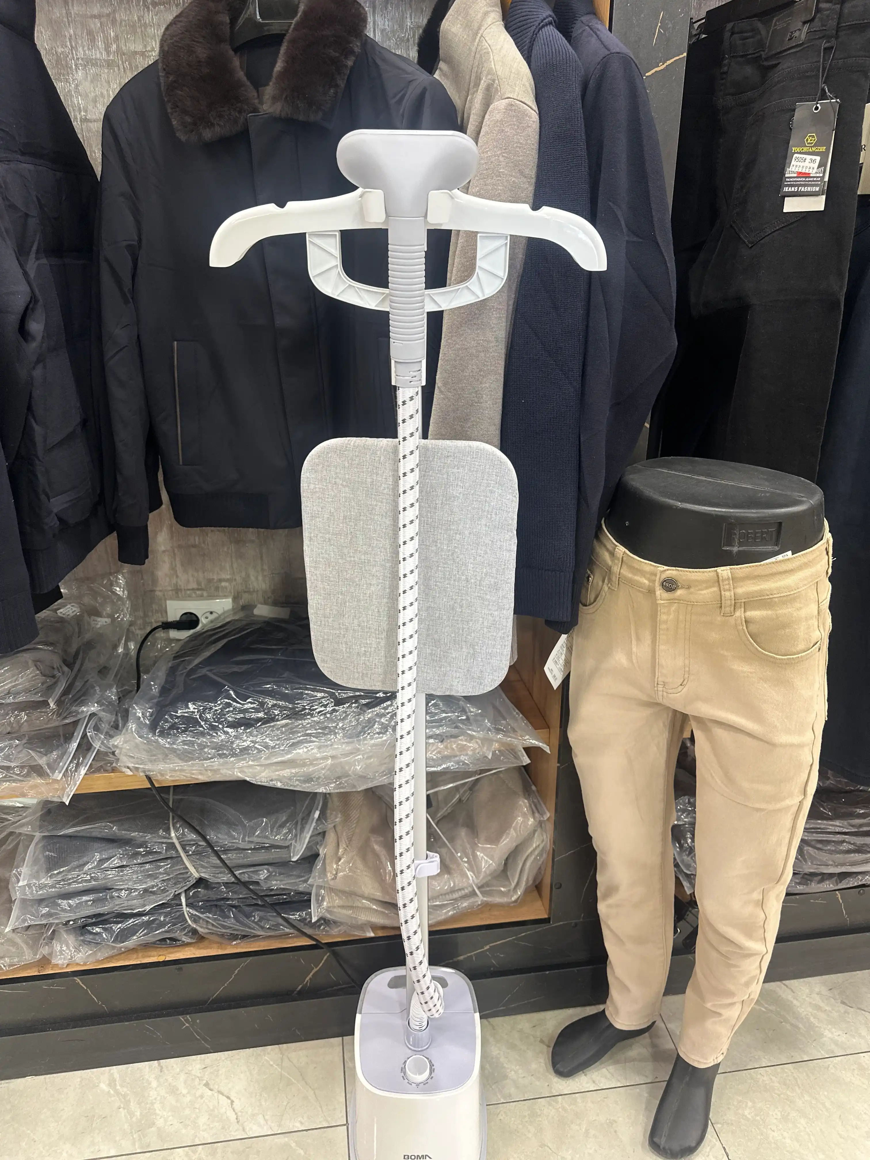 BOMA qo‘l va vertikal bug‘latgich (1500-2000 Vt), 17 soniyada tez isitiladi, 300 ml-2L