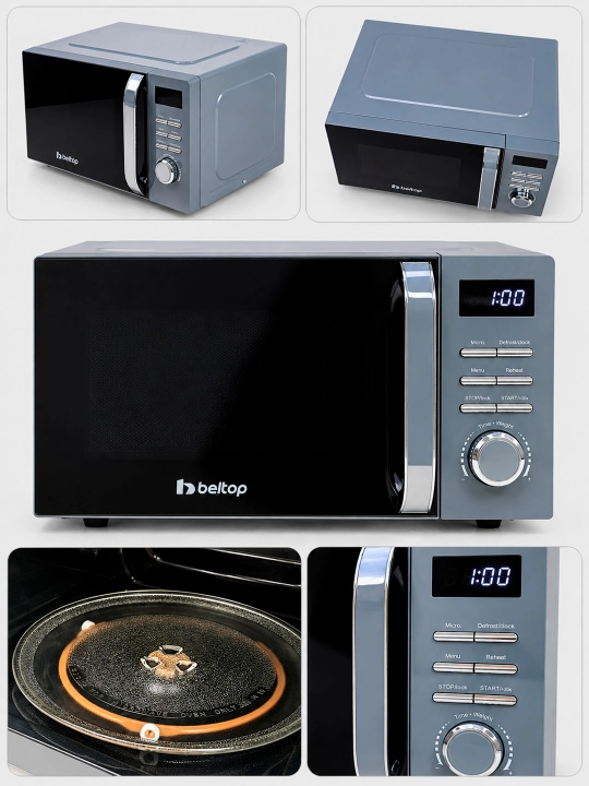 Mikroto'lqinli pech "BELTOP" 20 litr, 700W, biokeramik qoplama, 5 rejim, mikrovolnovka