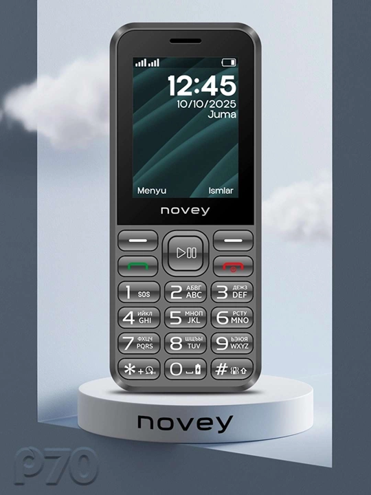 Novey P70 knopkali telefon, katta ekran 2.4", kamerasiz, 2 SIM