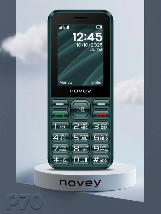 Novey P70 knopkali telefon, katta ekran 2.4", kamerasiz, 2 SIM