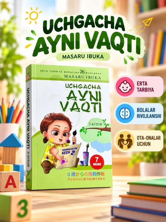«Uchgacha ayni vaqti» — Масару Ибука, книга о воспитании и раннем развитии детей, книга 2 - 