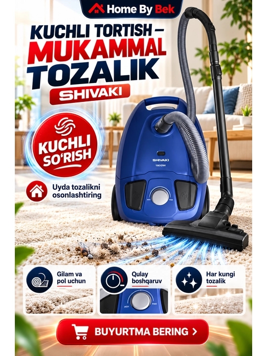 SHIVAKI Tornado 4218 CF — пылесос с мешком для повседневной сухой уборки