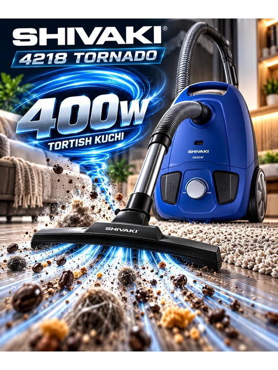 SHIVAKI Tornado 4218 CF — пылесос с мешком для повседневной сухой уборки