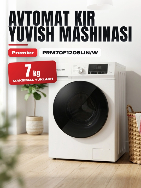 Avtomat kir yuvish mashinasi Premier PRM70F1205LIN/W