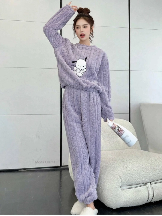 Ayollar uy kiyimi, pijama, 100% paxtadan tayyorlangan kiyimlar to‘plami 2 tasi 1 da