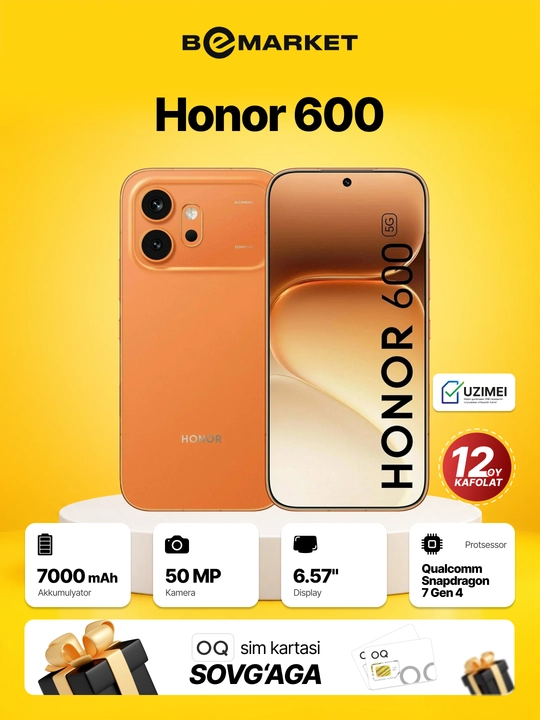 Smartfon Honor 600 5G + Sovg'a Ryukzak