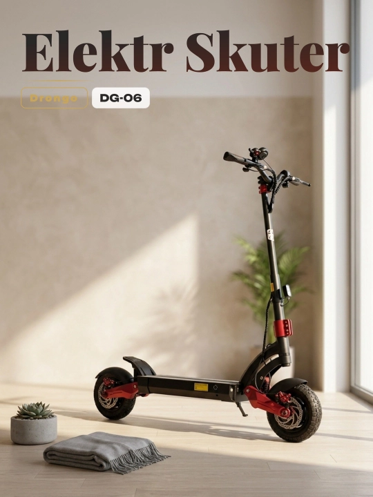Elektrosamokat Drongo DG-06, qora