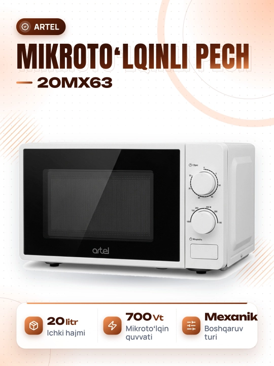 Mikroto'lqinli pech Artel 20MX63 - 