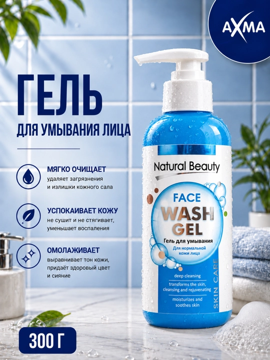 Гель для умывания Natural Beauty Skin Care, 300 г - 