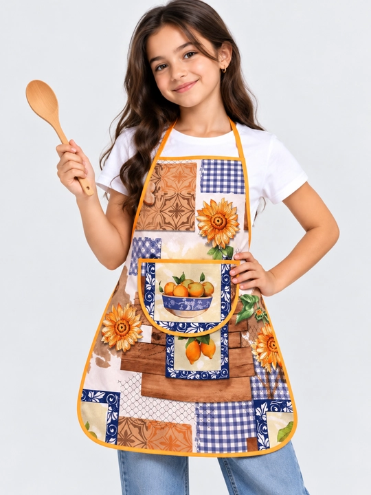 Maktab va uy xo'jaligi uchun o'smir qizlar va maktab o'quvchilari uchun apron