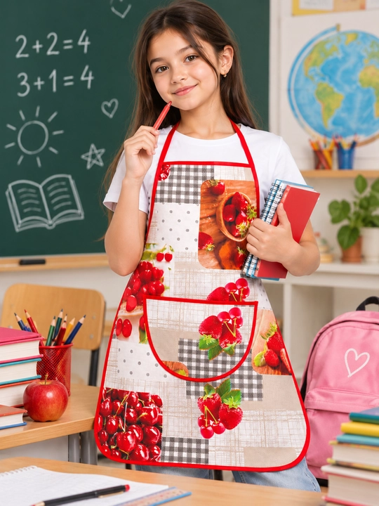 Maktab va uy xo'jaligi uchun o'smir qizlar va maktab o'quvchilari uchun apron