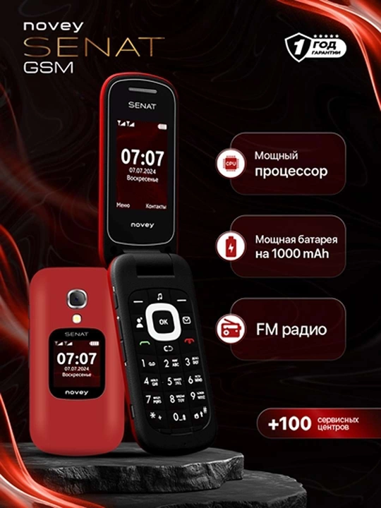 Novey Senat GSM mobil telefon-raskladushka, 2 SIM, kamera bor