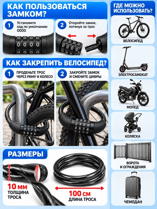 Velosiped uchun kodli qulf