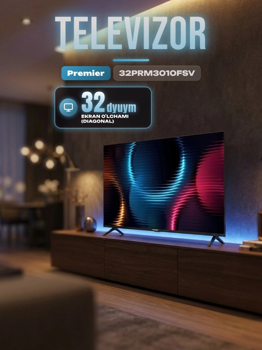 Телевизор Premier 32PRM3010FSV, FullHD, Smart Tv, Tizen Os Samsung операционная система