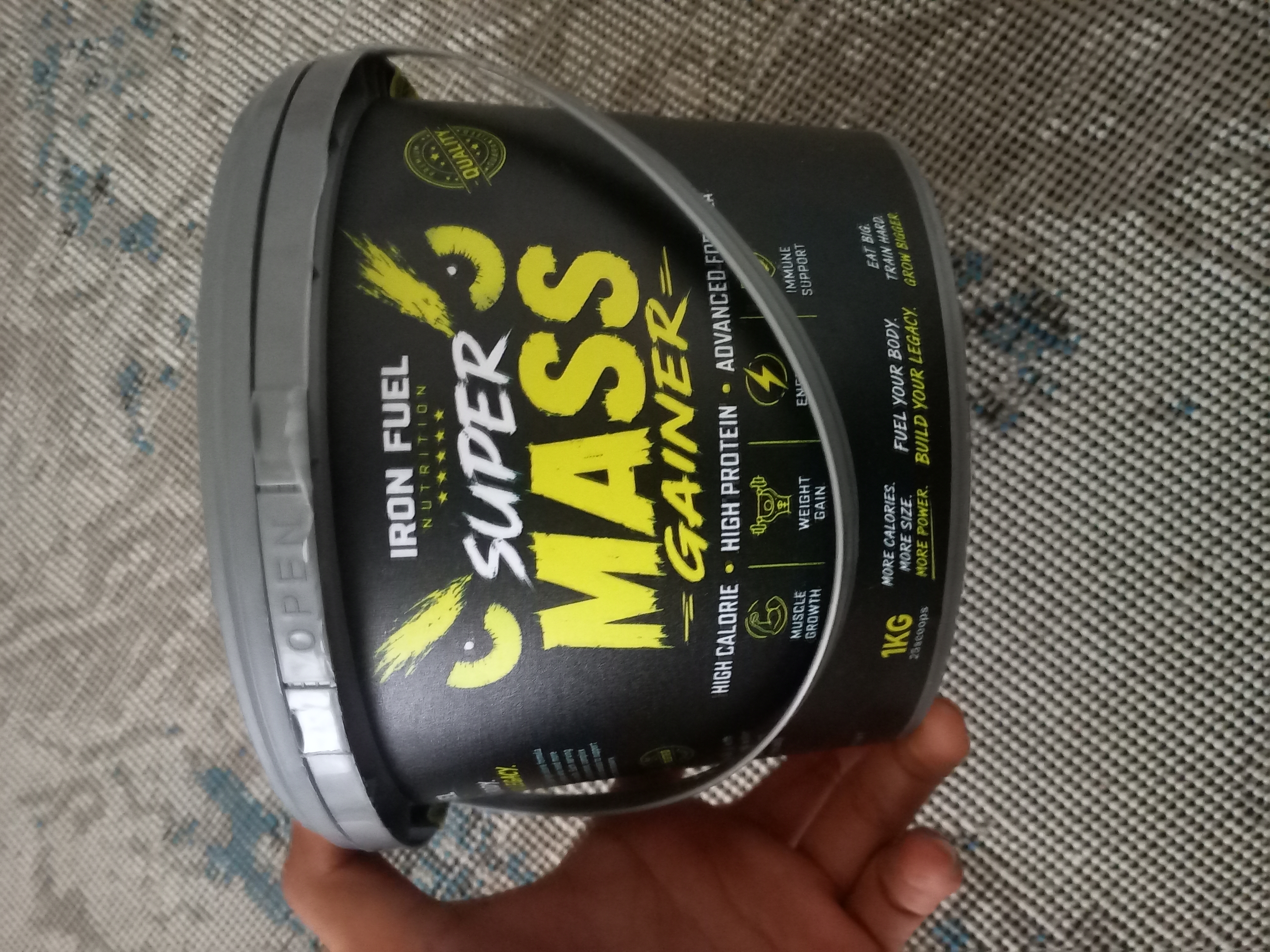 Geyner Super MASS GAINER, mushak massasini olish uchun, 1-3-7 kg