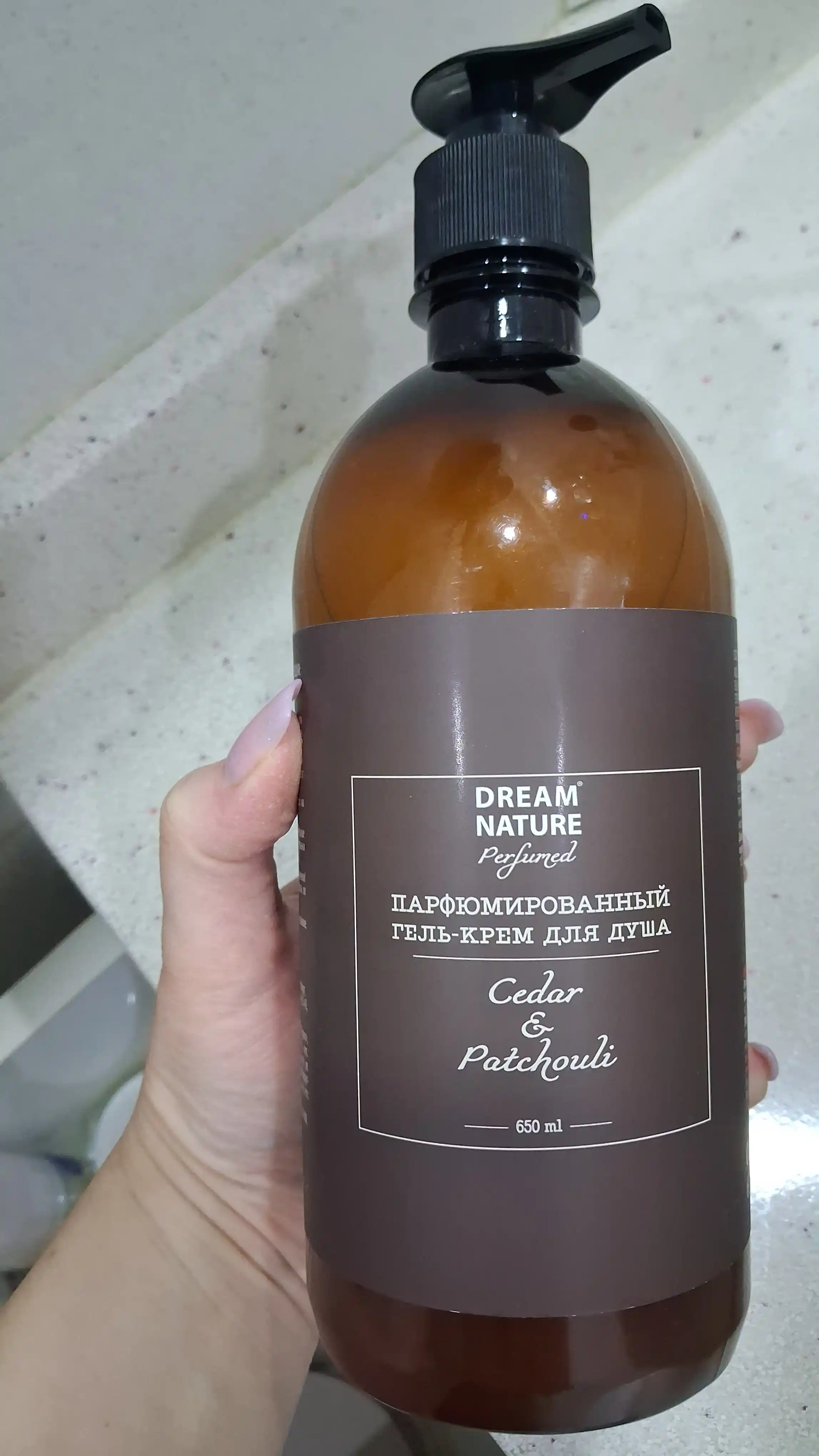 Parfumeriyali dush geli CEDAR & PATCHOULI DREAM NATURE, 650 ml