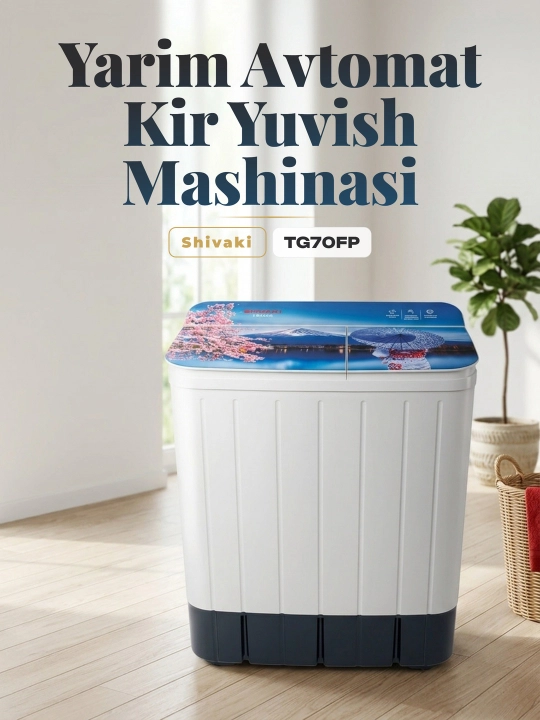 Стиральная машина, полуавтомат Shivaki TG70FP, 7 кг Abstract 01 - 