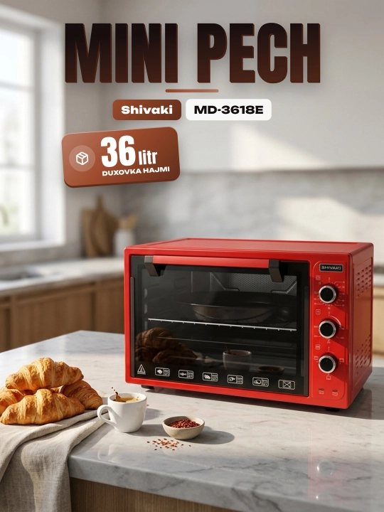 Mini pech Shivaki MD 3618 E, lampa bilan