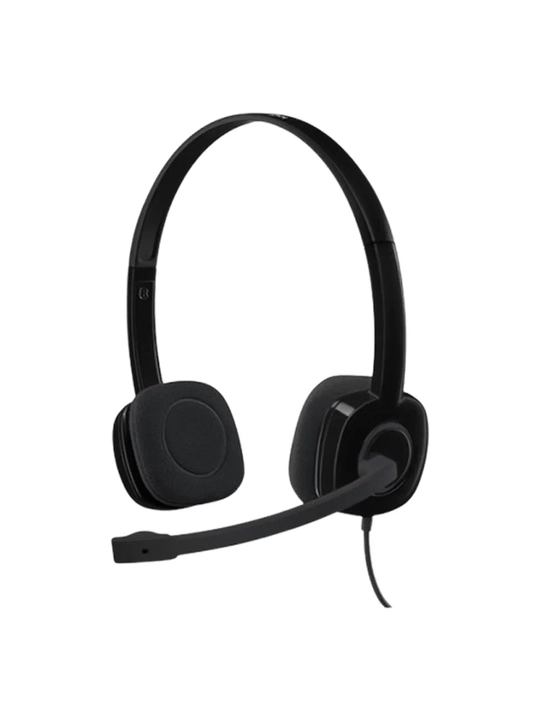 Проводная гарнитура Logitech H151 Stereo, 3.5 мм, с микрофоном, с гарантией
