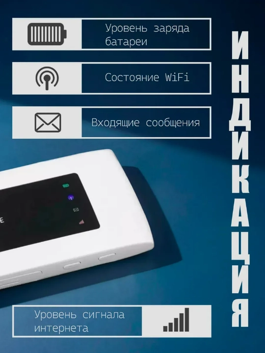 Карманный 3G 4G Wi-Fi роутер MF920 слот для сим-карты - 