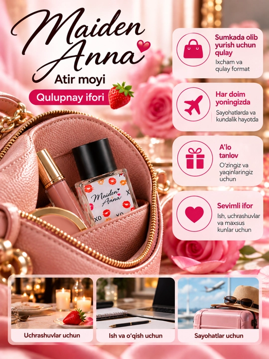 Масляные духи Maiden Anna для женщин, 10 мл, цветочный аромат магнолии