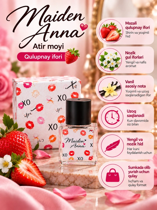 Масляные духи Maiden Anna для женщин, 10 мл, цветочный аромат магнолии