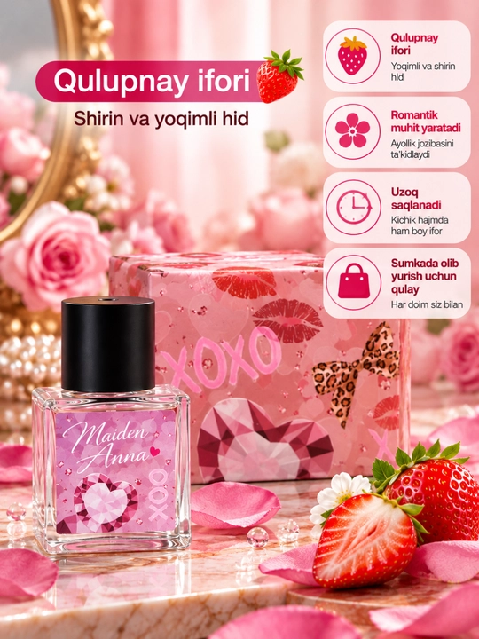 Maiden Anna ayollar uchun atir moyi 10 ml, magnoliya iforli surtiladigan atir