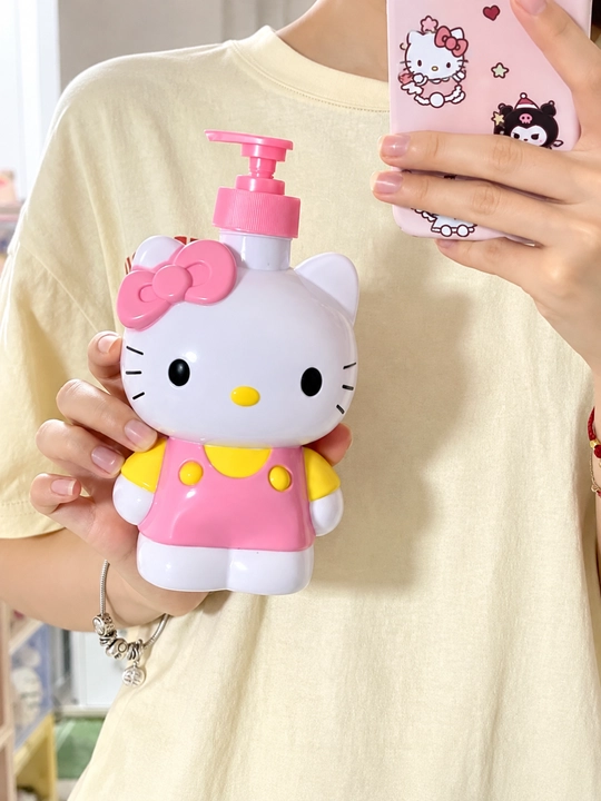 Hello Kitty suyuq sovun, shampun va gel uchun dozator, vanna va oshxona uchun 500ml