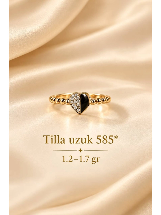Ayollar uchun tillo uzuk, oltin 585 proba, yaqinlariz uchun ajoyib syurpriz