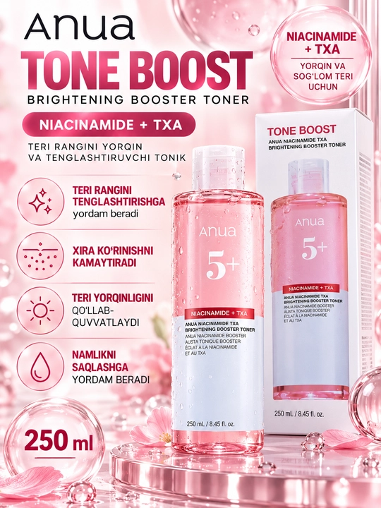 Anua Niacinamide TXA Brightening Booster Toner 250 мл - 