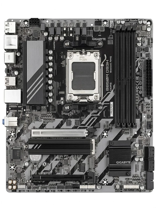 Ona plata GIGABYTE B850M DS3H, AM5, 4xDDR5, PCIe 5.0, M.2 NVMe, 2.5GbE LAN, mATX
