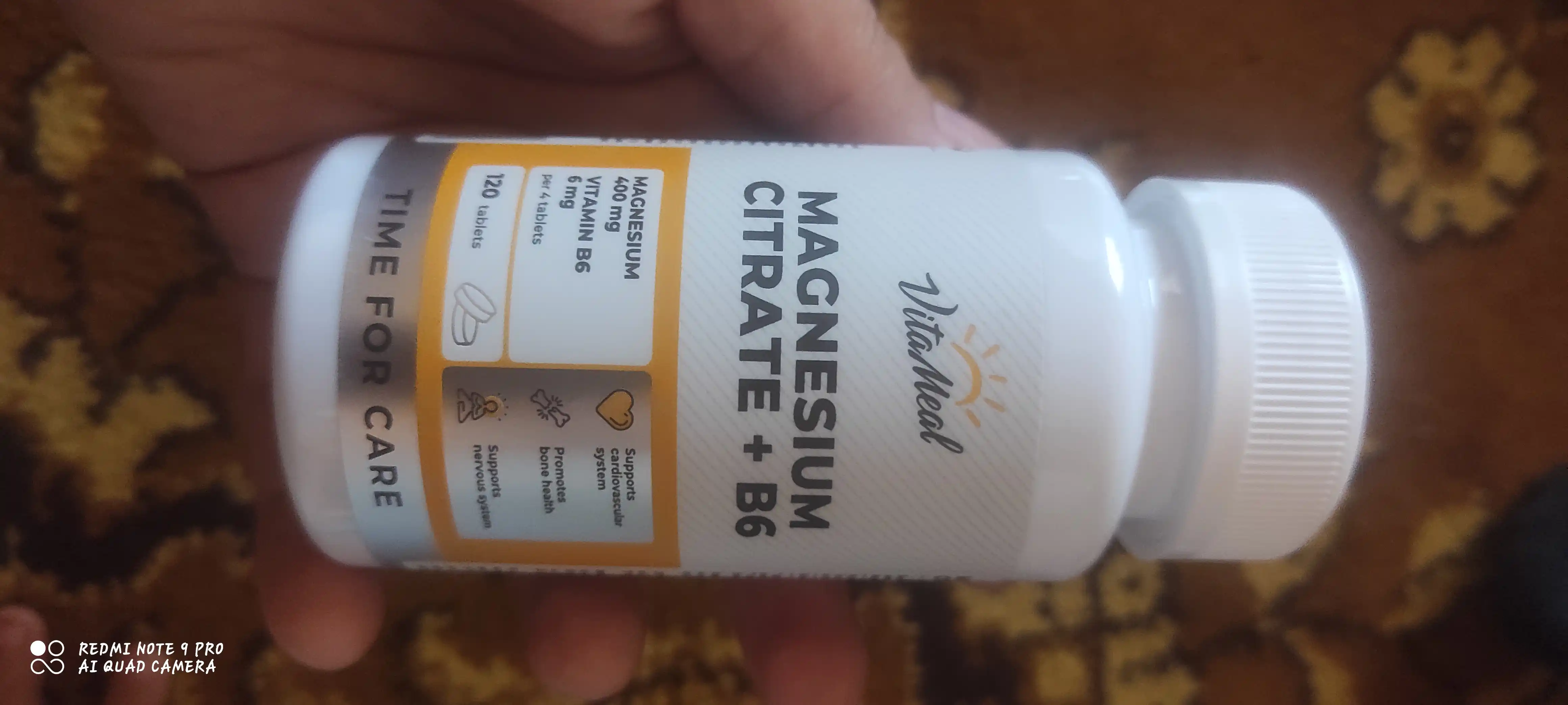 Magniy sitrat + Vitamin B6, VitaMeal, 120 kapsula