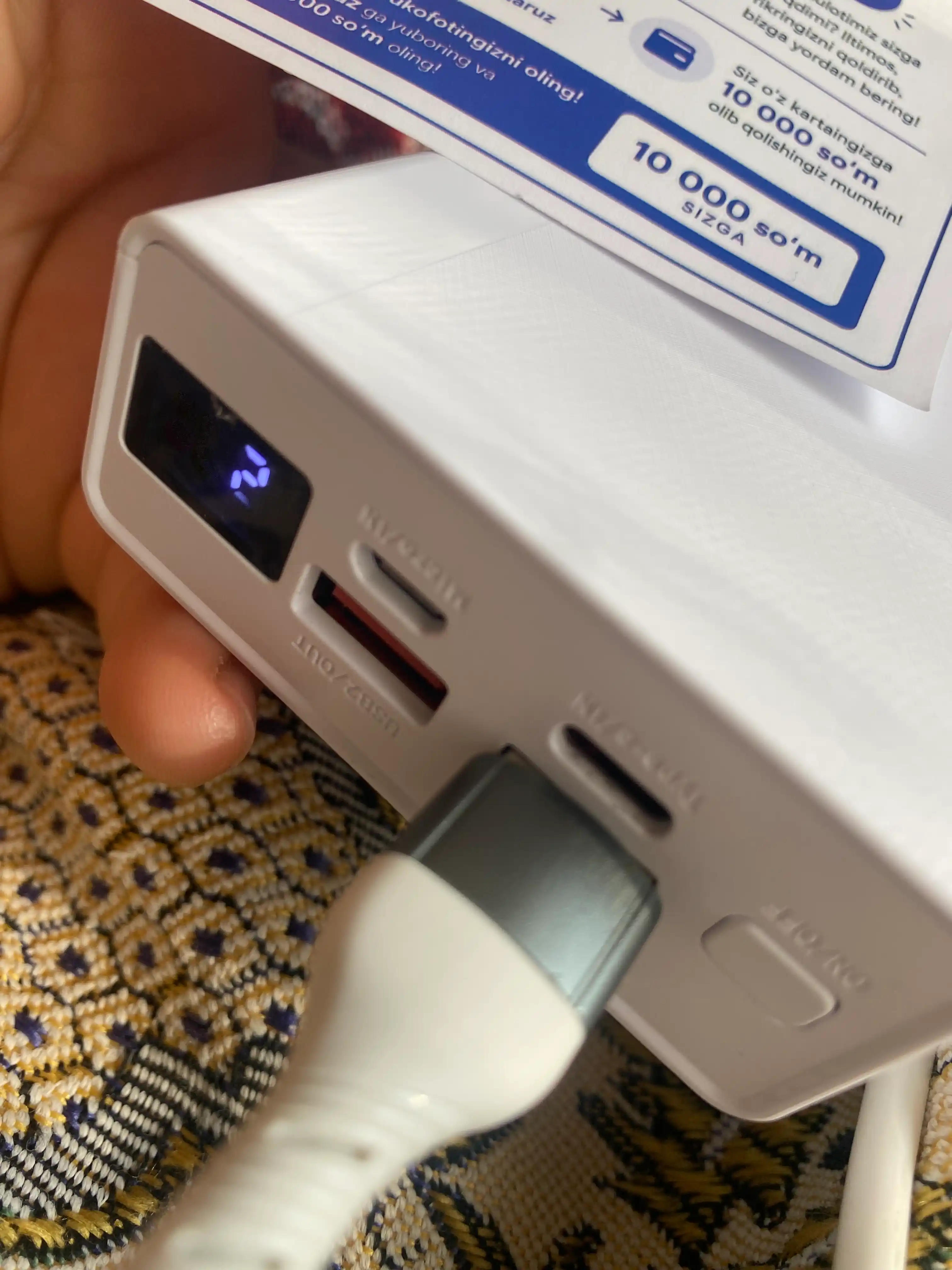 Power bank 66w, Внешний аккумулятор, 20000 мА/ч, 22.5W с быстрой зарядкой 22.5w