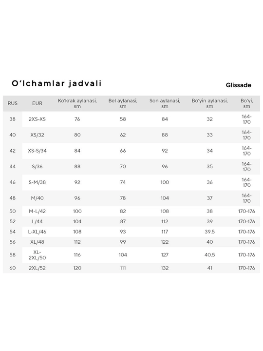 Glissade ayollar uchun termal ichki kiyimlar