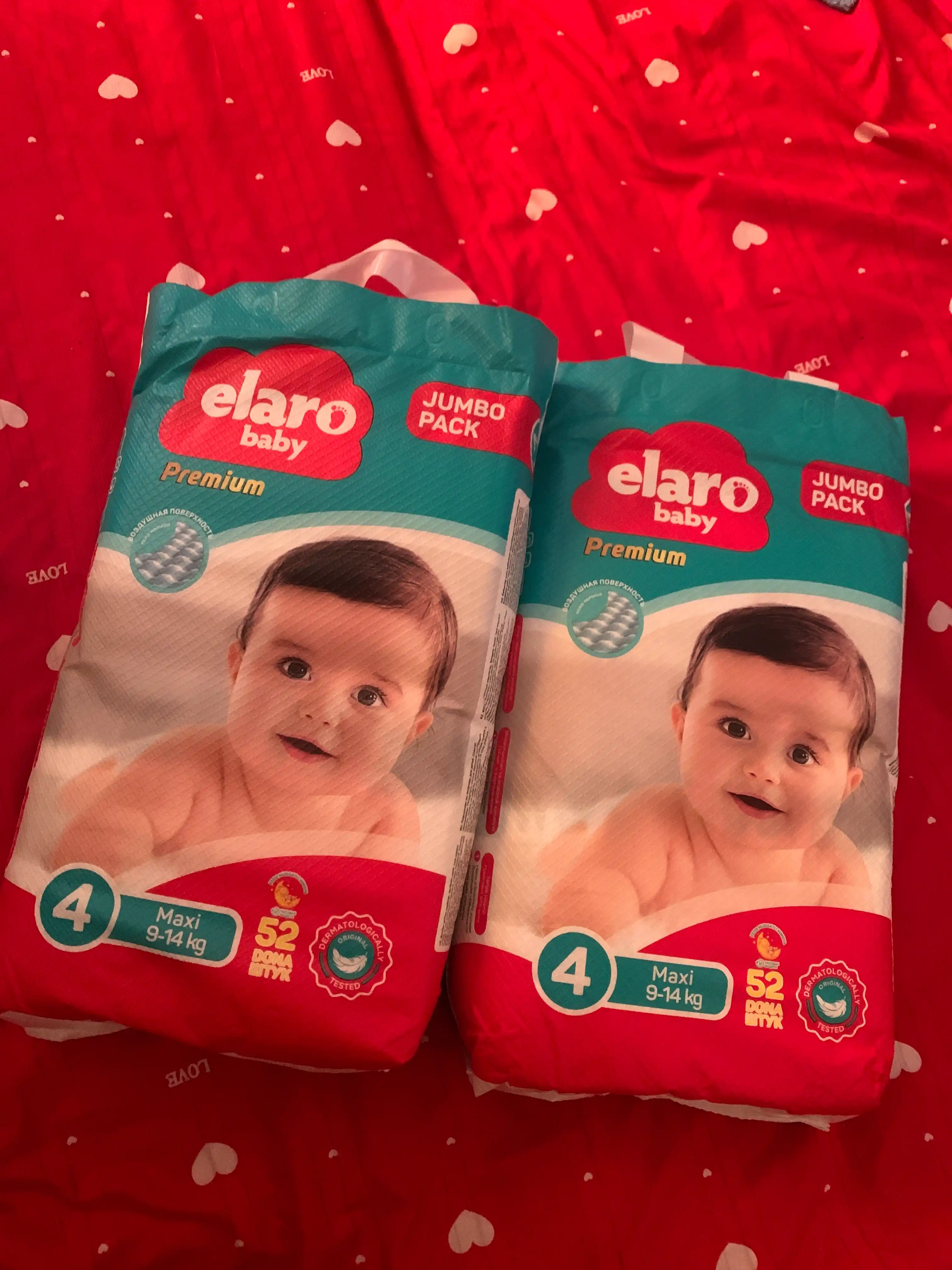 Детские подгузники Elaro Premium, 4 Maxi, 9-14 кг, 52 шт