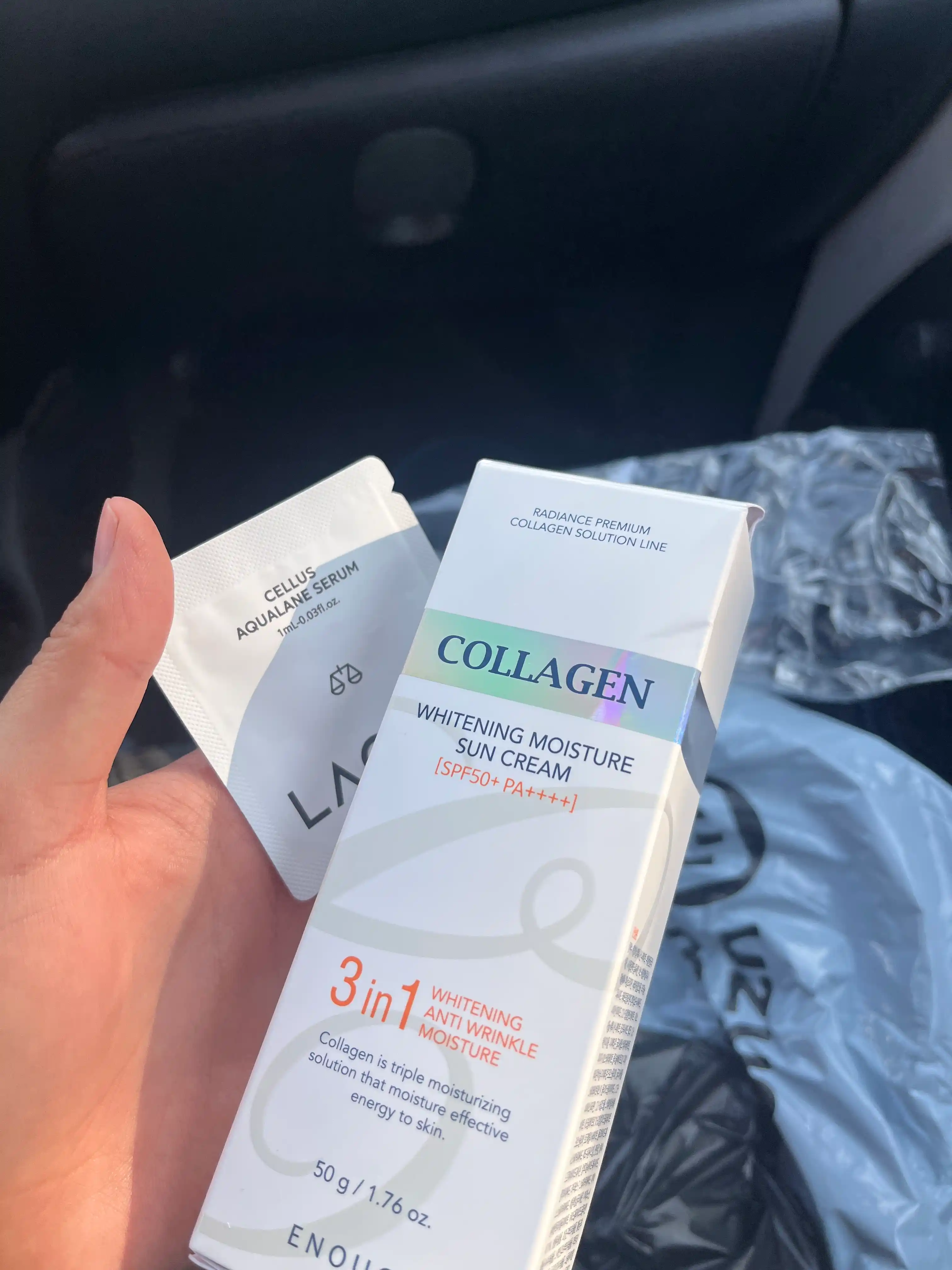 Koreyani quyoshdan hiimoyalovchi krem,yuz uchun Enough 3 tasi 1 da SPF50 PA+++, kollagenli