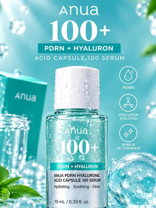 Anua PDRN Glow 100 Starter Kit увлажняющий крем для лица с гиалуроновой кислотой
