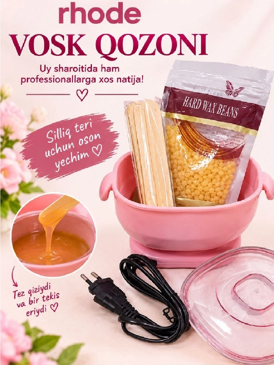 Silikon depilatsiya qozonchasi — mumni eritish va isitish uchun qulay idish - 